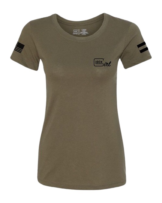 GLK AP96369 GLOCK GIRL FLAG TEE L GRN