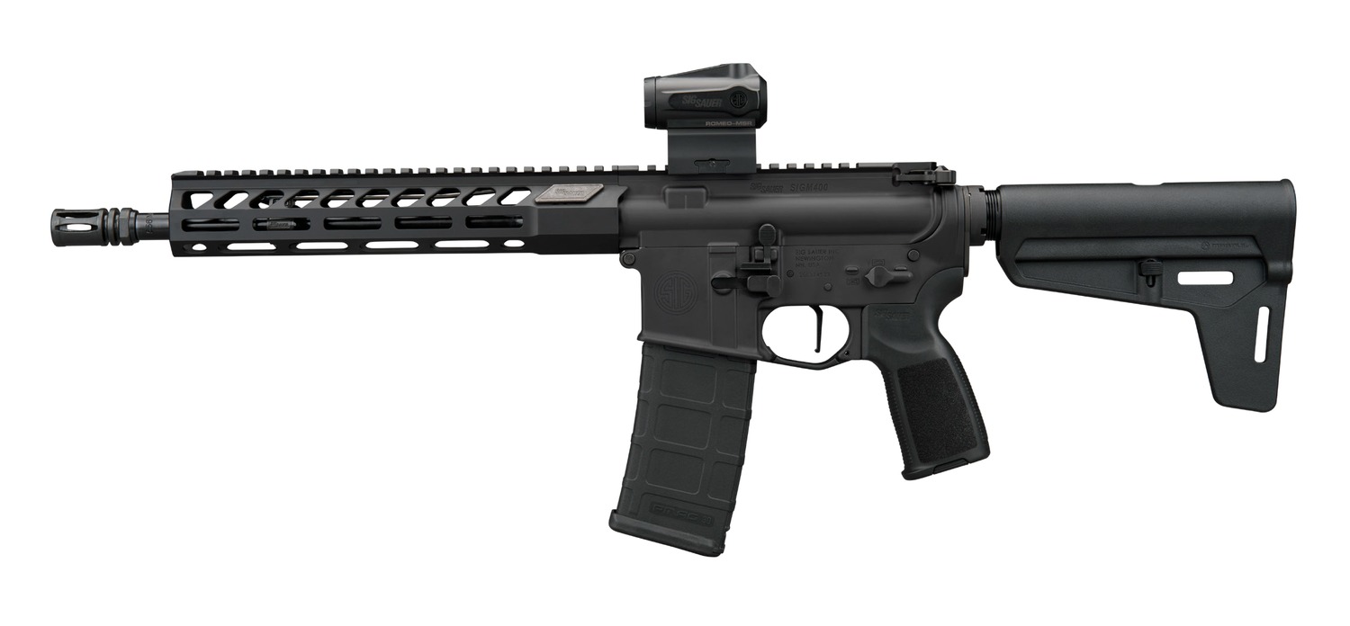 Sig Sauer RM400556N11BFORGE M400 Forge 5.56 NATO 30+1 11.50" Black Anodized Alloy Receiver w/Picatinny Rail, Black Polymer Magpul BSL Arm Brace, Black Polymer Grip, Sig ROMEO MSR Gen II Red Dot