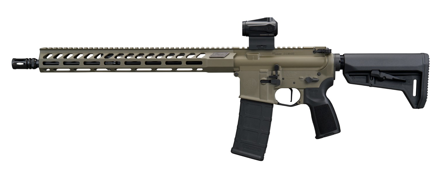Sig Sauer RM400556N16BFORGEMSGRN M400 Forge 5.56 NATO 30+1 16" Moss Green Cerakote Alloy Receiver w/Picatinny Rail, M-LOK Handguard, Magpul SL-K Black Polymer Stock, Black Polymer Grip, Sig ROMEO MSR