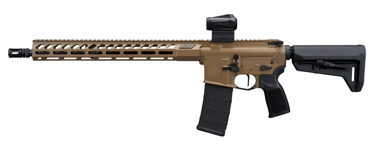 Sig Sauer RM400556N16BFORGEFDE M400 Forge 5.56 NATO 30+1 16" Flat Dark Earth Cerakote Alloy Receiver w/Picatinny Rail, M-LOK Handguard, Magpul SL-K Black Polymer Stock, Black Polymer Grip, Sig ROMEO M