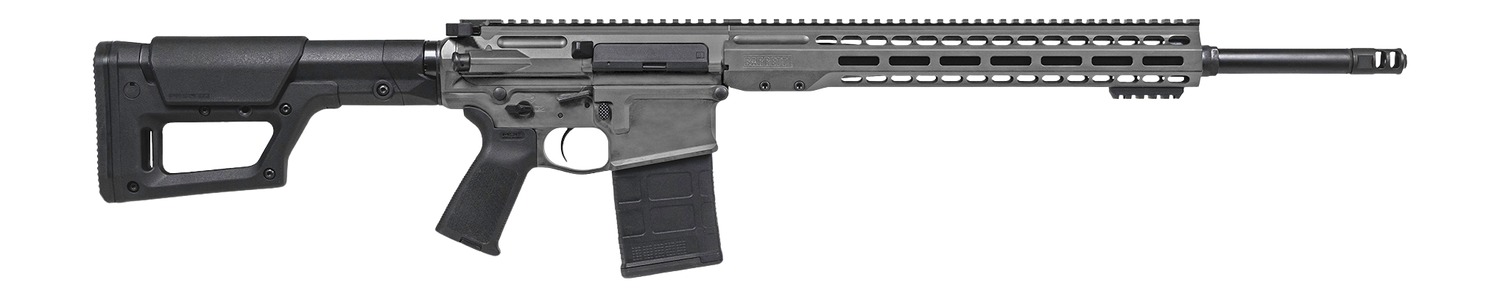 Barrett 18852 REC10 LR 308 Win 20+1 20" Black Match Grade Threaded Barrel, Tungsten Gray Cerakote Aluminum Receiver w/Picatinny Rail, M-LOK Handguard, Magpul MOE Black Polymer Stock & Grip, Ambidextro
