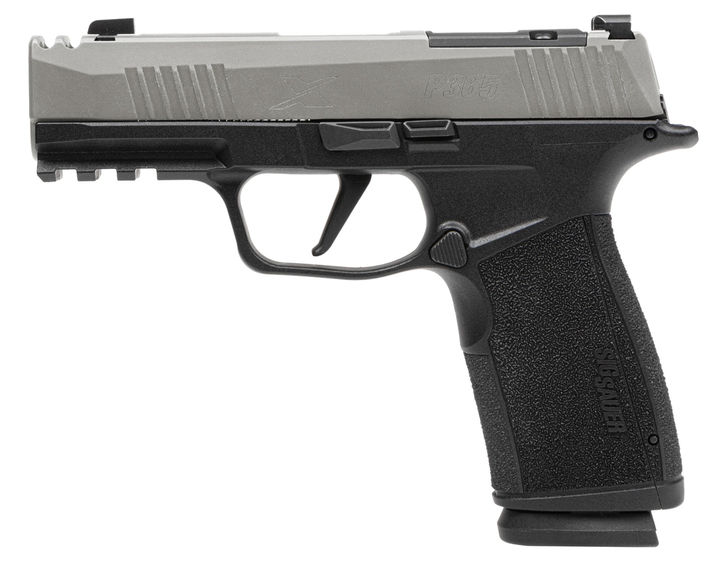 Sig Sauer 365XCA9TCOMP P365 XMacro Compact 9mm Luger 17+1 3.10" Stainless Steel Optic Ready/Serrated Slide, Black Nitron Stainless Steel Frame w/Picatinny Rail, XMacro Polymer Grip, RMSc Footprint