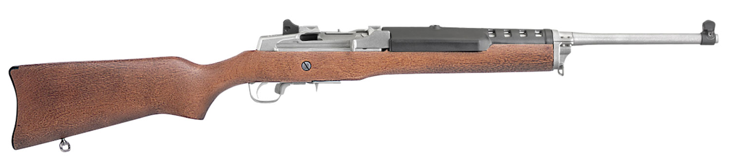 Ruger 5804 Mini Thirty  7.62x39mm 5+1 18.50" Matte Stainless Steel Barrel, Drilled & Tapped Steel Receiver, Hardwood Fixed Stock, Right Hand