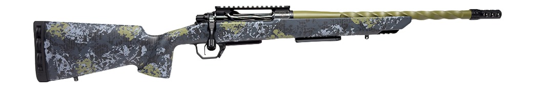 Horizon Firearms HRF-VE2-300W-22R Venatic 2 300 Win 22" Sage Green Spiral Fluted Threaded Barrel, Black DLC Receiver w/Picatinny Rail, Arca Rail Forend, Artic Moss Iota EKO X Carbon Fiber Stock