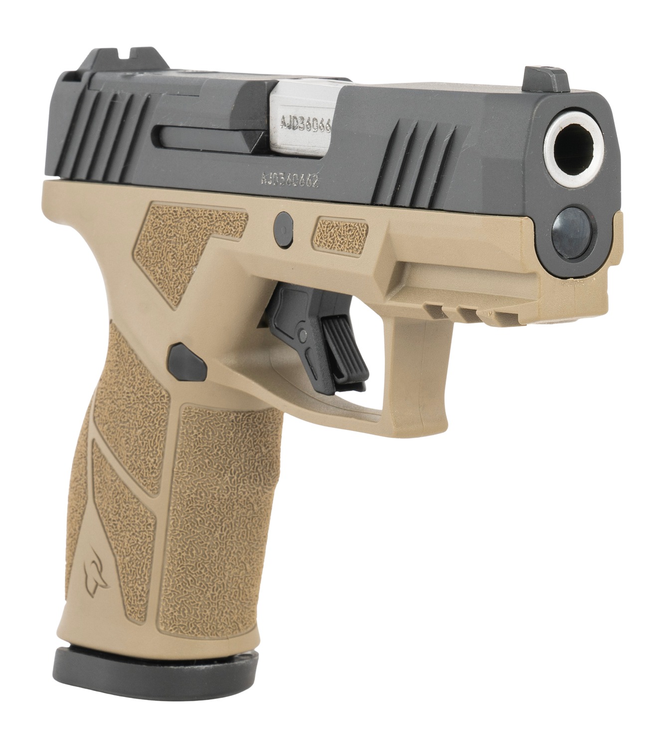 Taurus GX2 TORO FDE 9mm Compact 13+1 3.38in — Superb Optic-Ready Pistol 3 Taurus GX2 TORO FDE 9mm compact pistol, angled view showing black optic-ready slide on a Flat Dark Earth frame