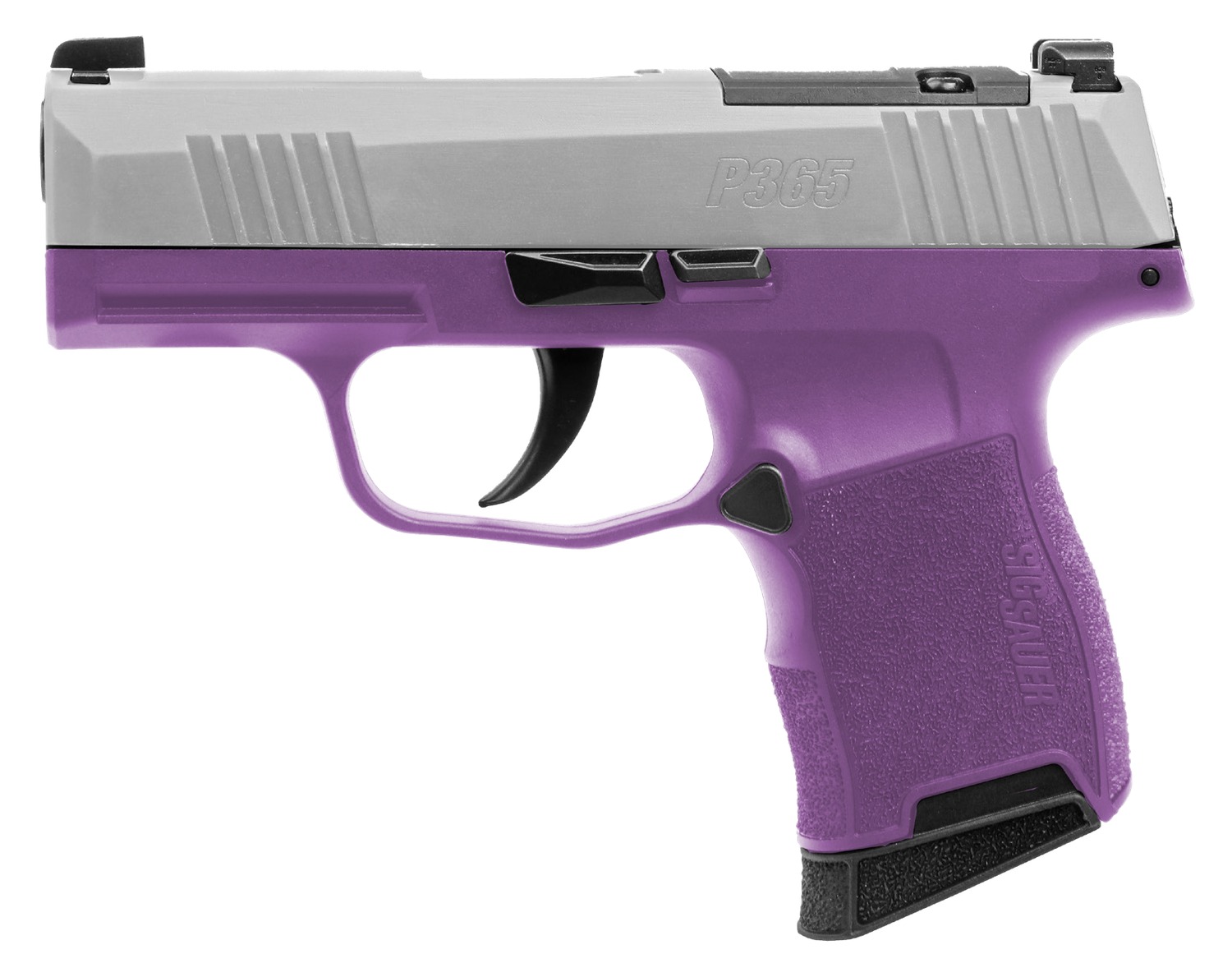 Sig Sauer 365-9-TXR3-PR P365 Purple Rain 9mm Luger 10+1 3.10" Black DLC Barrel, Stainless Steel Optic Ready/Serrated Slide, Purple Cerakote Stainless Steel Frame w/Accessory Rail, Polymer Grip, SIG-LO