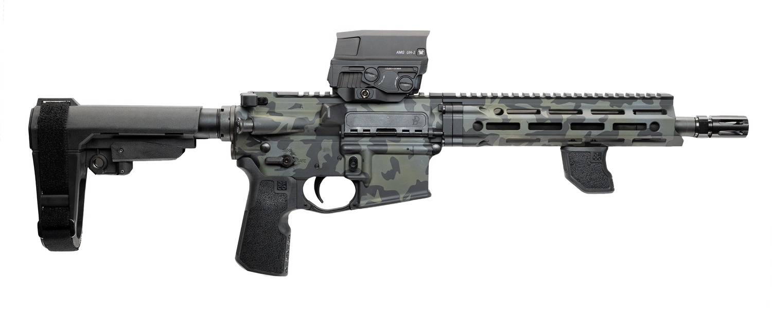 Cnc Firearms CNCDDMCD Daniel Defense DDM4 V7P Sports South Exclusive 5.56 NATO 30+1 10.30" Black Phosphate Threaded Barrel, Dark Multicam Aluminum Receiver w/Picatinny Rail, SBA3 Pistol Stabilizing Br