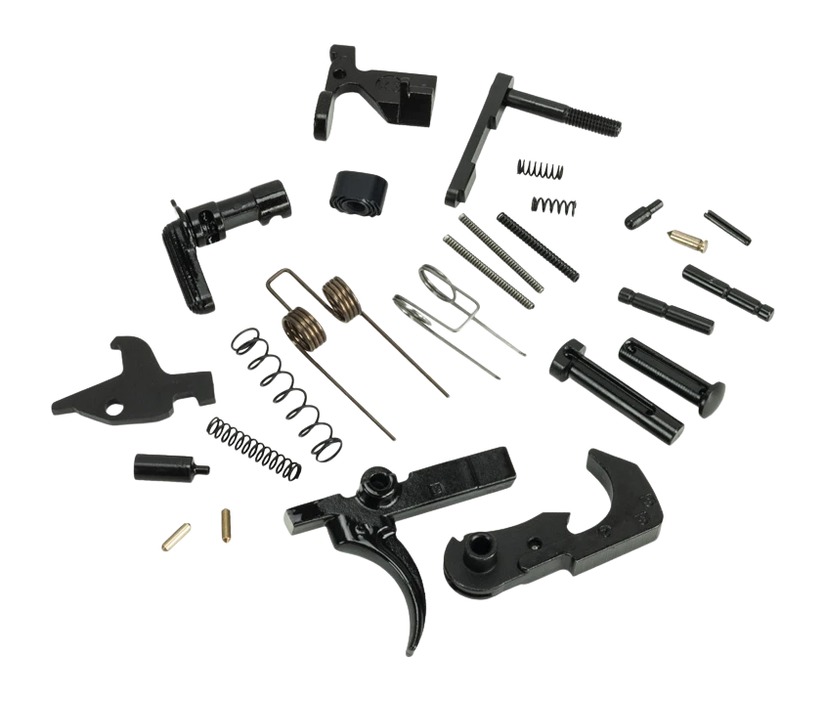 KAK Industry Lower Parts Kit, For AR-15, Black, Does Not Include Grip/Trigger Guard 506-1015-008