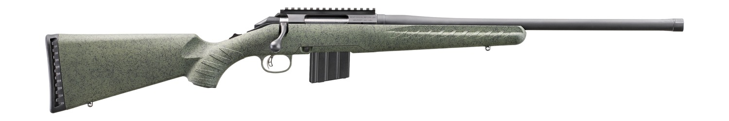 Glenfield 52009 Model A  Full Size 400 Legend 5+1 20" Matte Black Threaded Barrel, Matte Black Alloy Steel Receiver w/Picatinny Rail, Moss Green Splatter Fixed Synthetic Stock, Right Hand