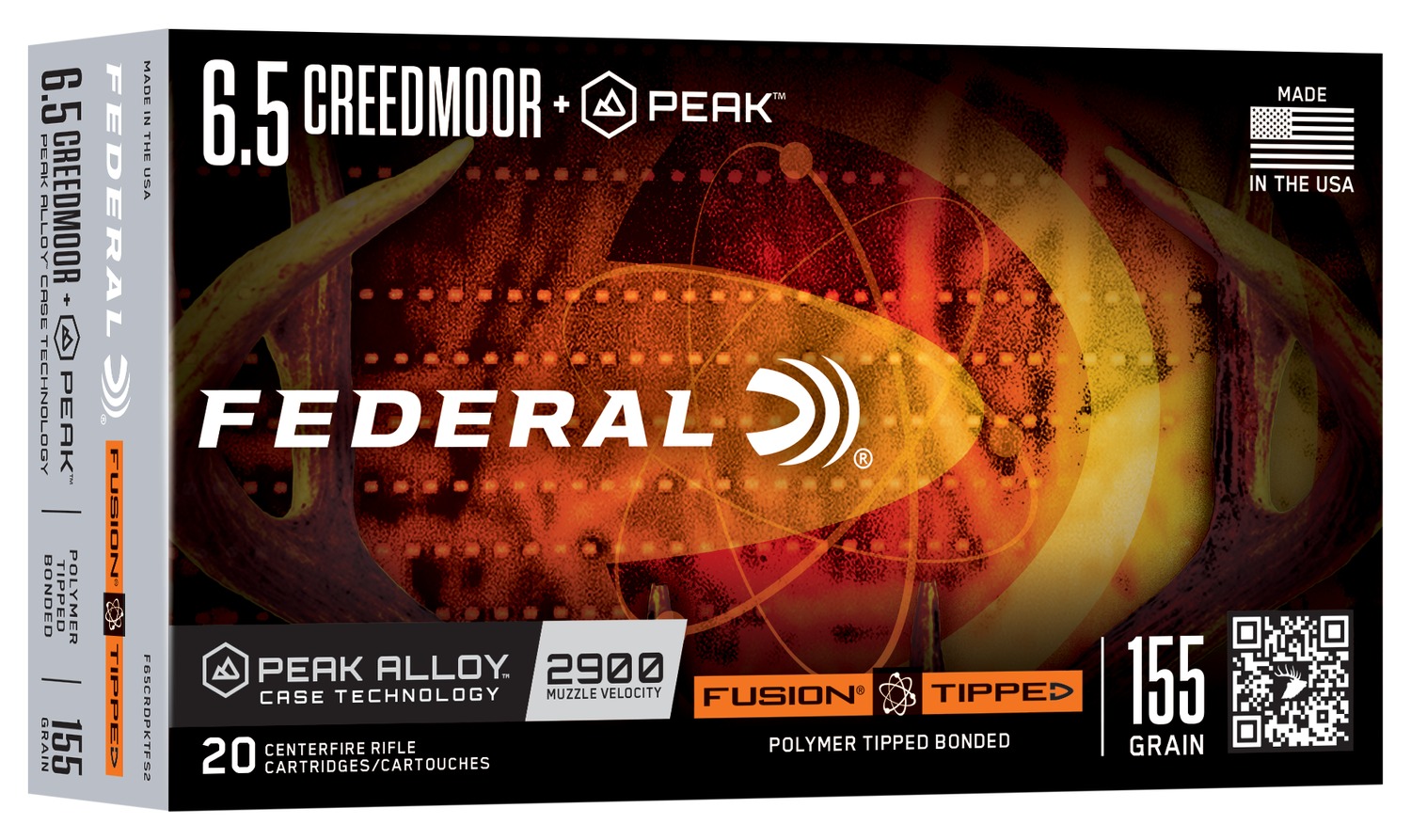FED F65CRDPKTFS2   65CRD+PEAK 155GR FUSION   20/10