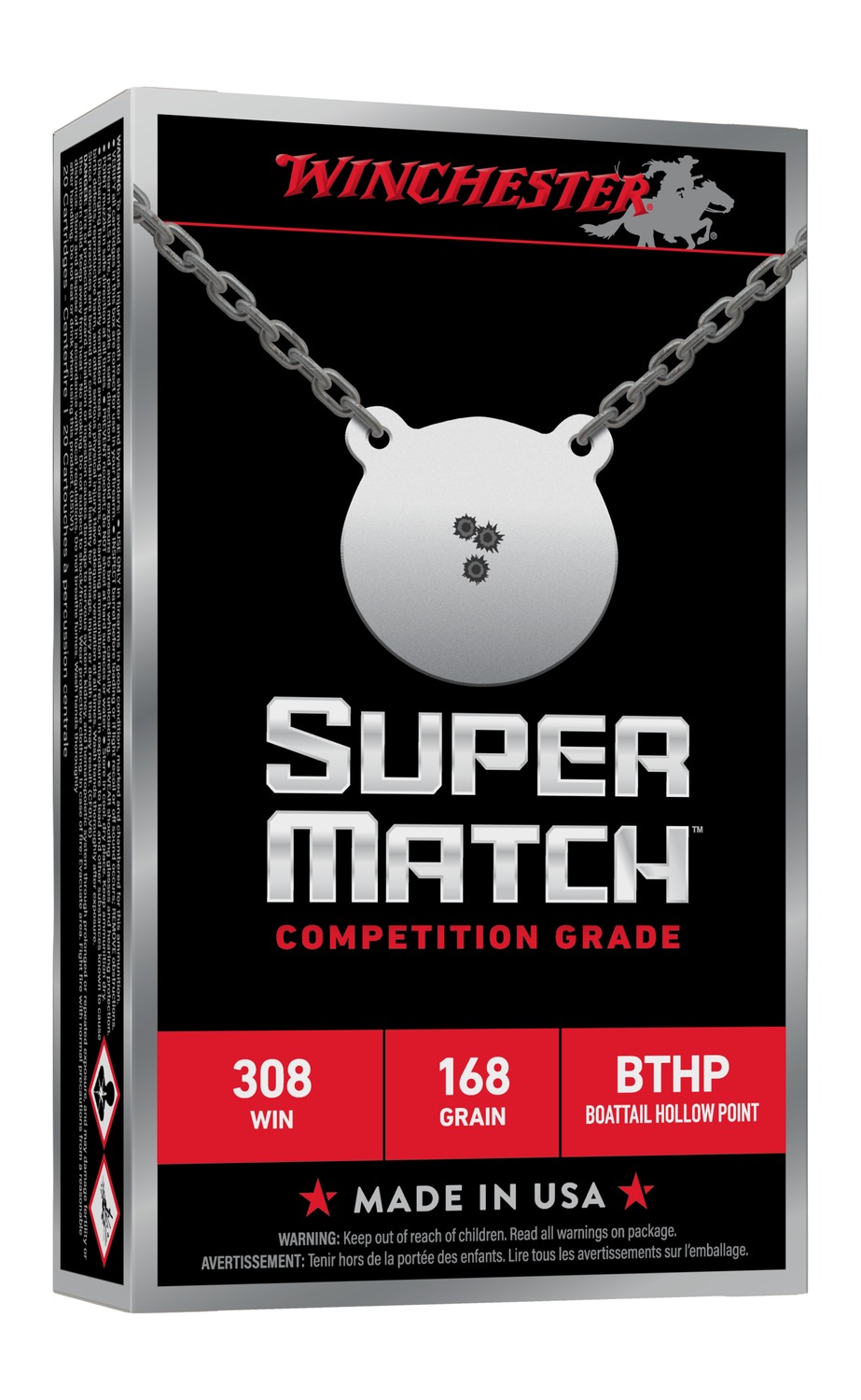Winchester Super Match .308 Winchester 168 Grain BTHP