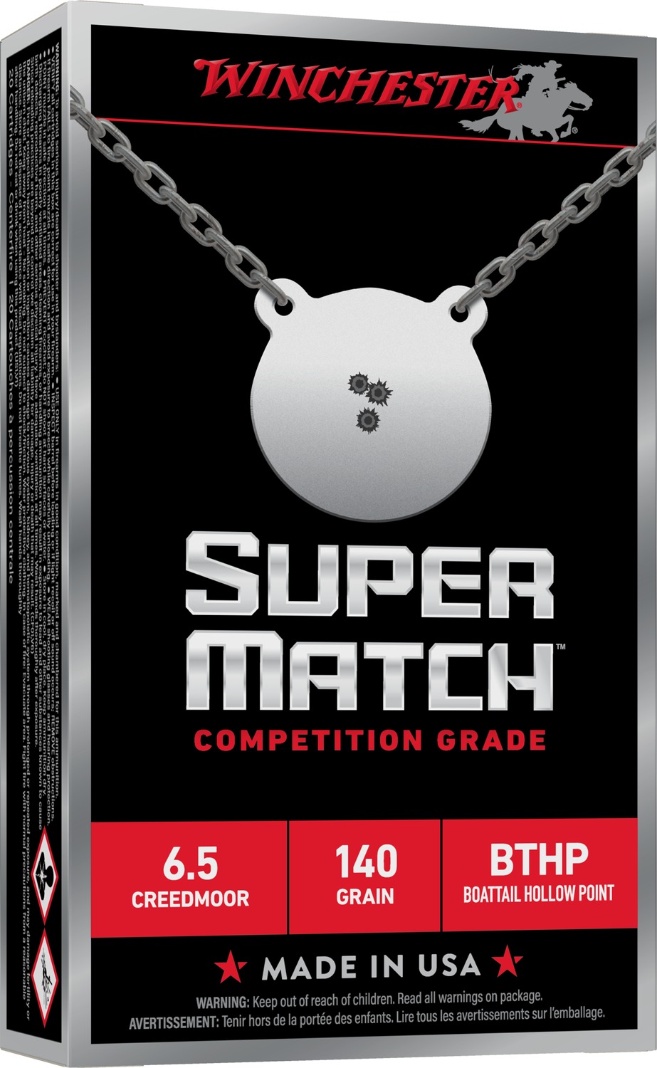 Winchester Super Match SM65CM 6.5CREED 140GR BTHP 20/10 - View 2