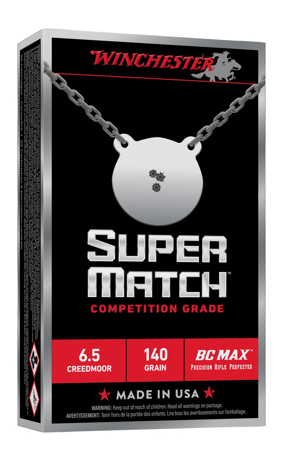 Winchester Super Match 6.5 Creedmoor 140 Grain BC Max
