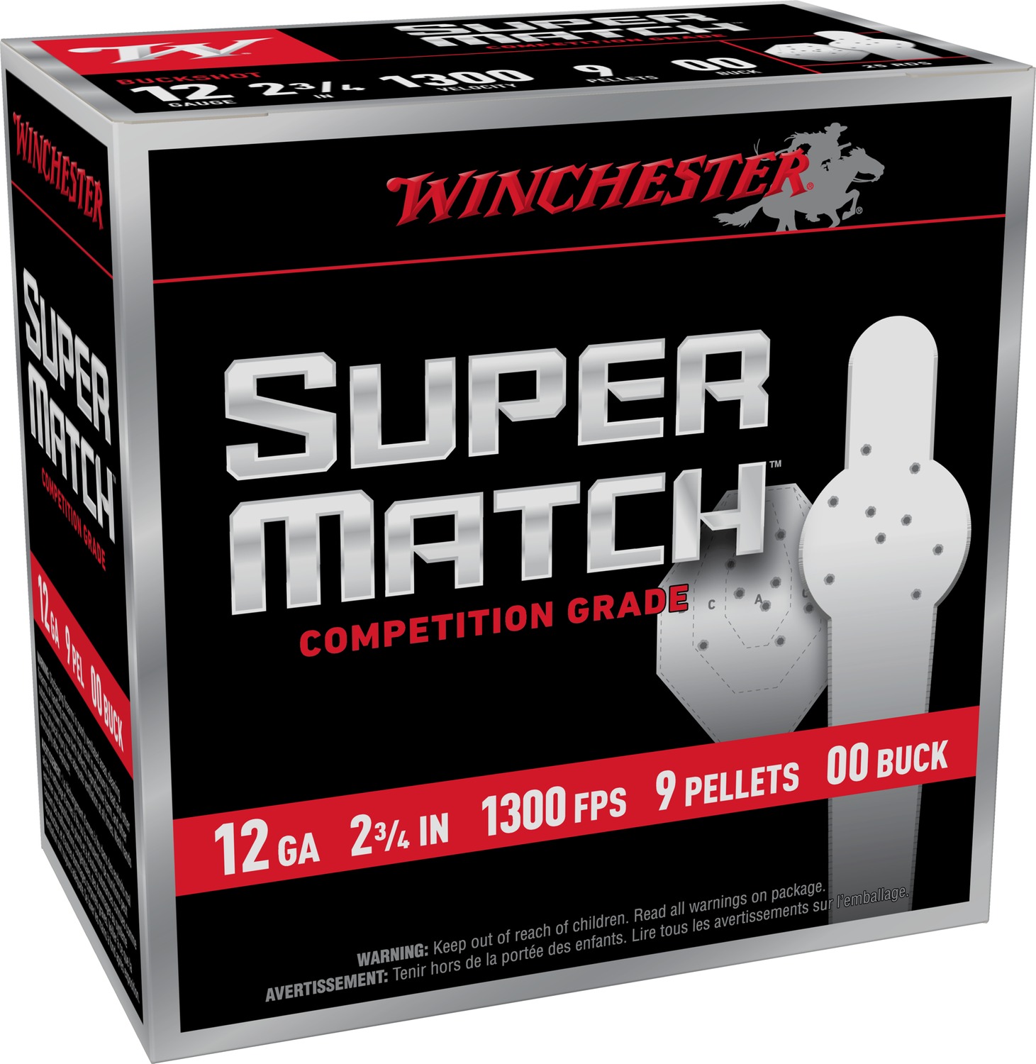 Winchester Super Match 12 Gauge 2.75in 00 Buck 25 Rounds chester Super Match 12 Gauge 2.75in 00 Buck 25 Rounds Ammo