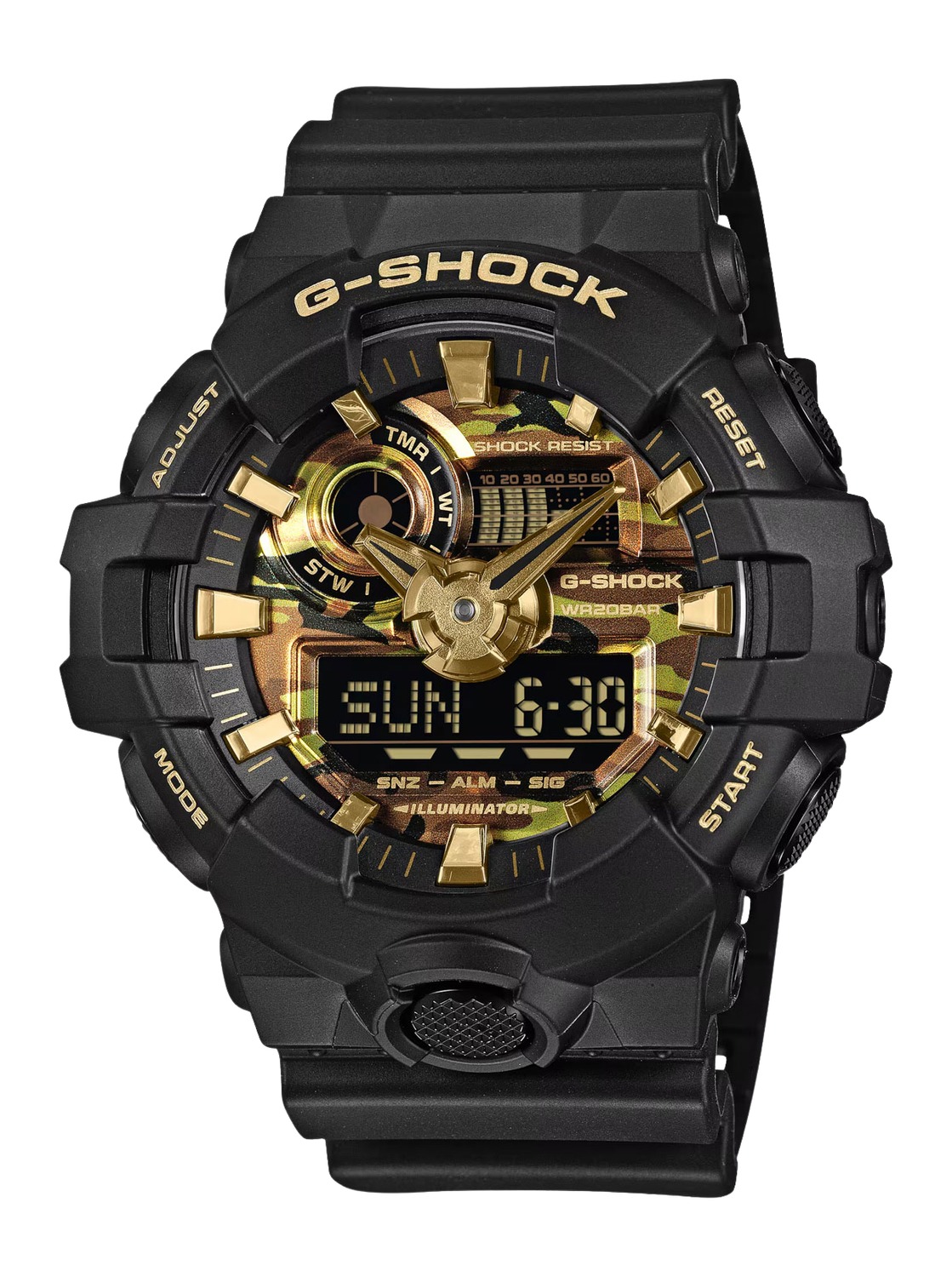 GSHOCK GA700CF1A     ANALOG DIGITAL BLK/CAMO DIAL