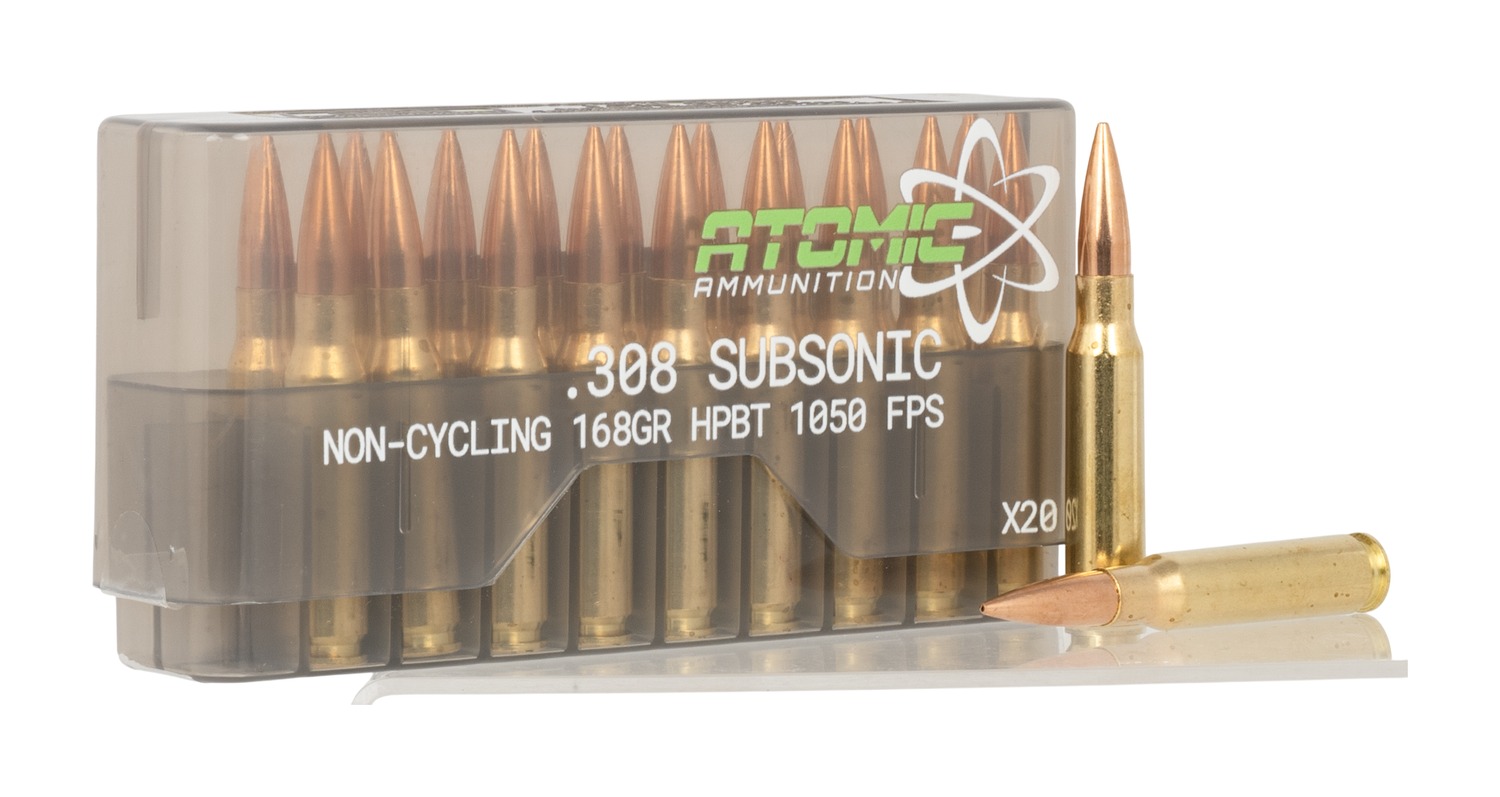 ATOMIC 46615 .308 Winchester 168 Grain HPBT Subsonic (20/10)
