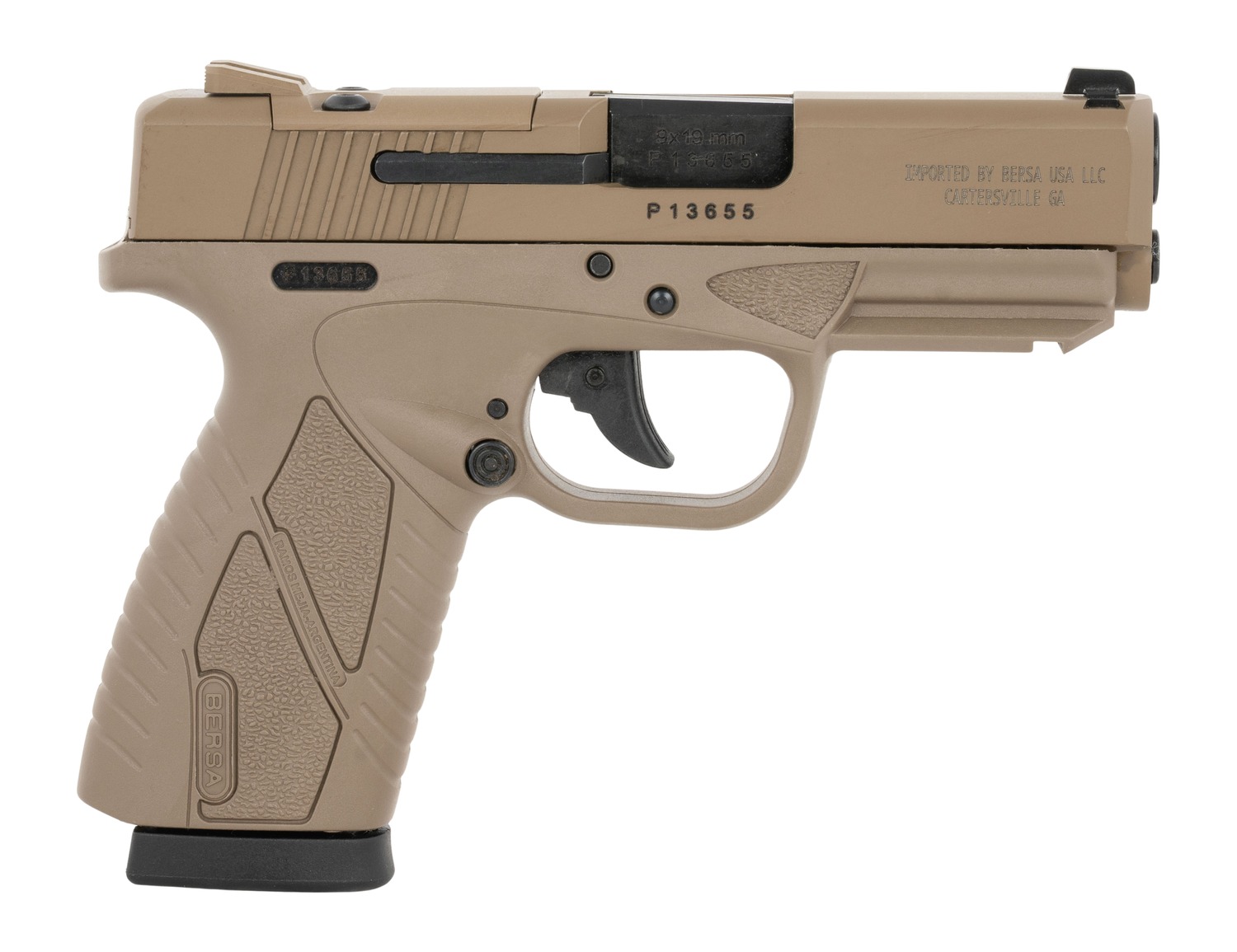 Bersa BP9 CC Optics Ready 9mm 3.3" FDE – Reliable Red Dot Carry Pistol