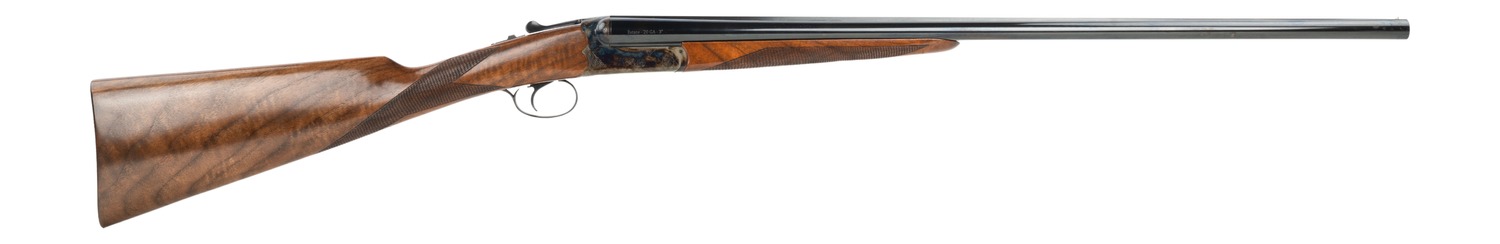 Dickinson LLC Estate Break Open 2.75" 2rd 28" Side By Side Barrel, True Bone-Charcoal Case Hardening Receiver, English Style Turkish Walnut Stock - DKSN - 12 Gauge