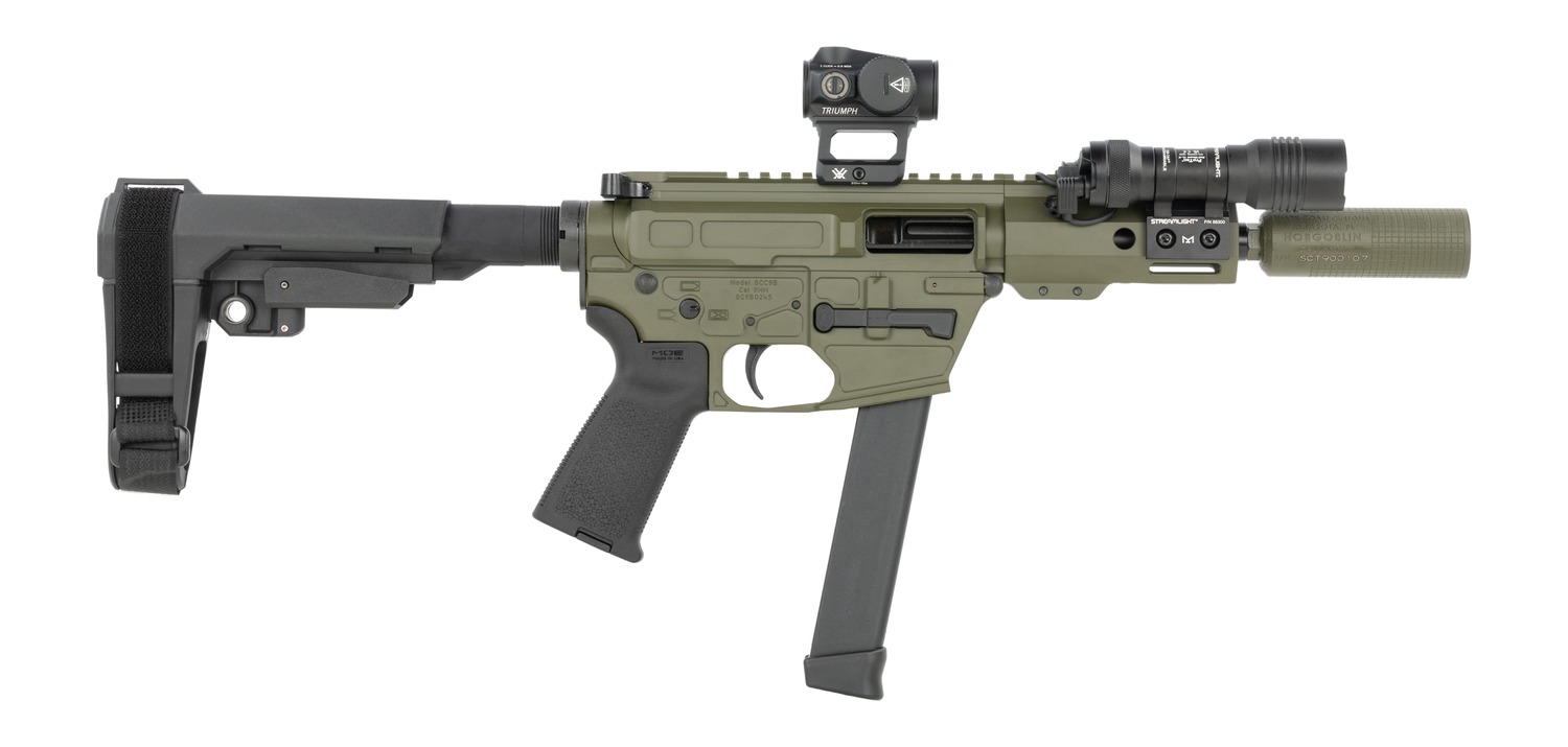 Buy Shark Coast Tactical SCC8165CAODG-S Creepy Andrew 9mm Luger 30+1 Polymer SB Tactical SBA3 Brace online