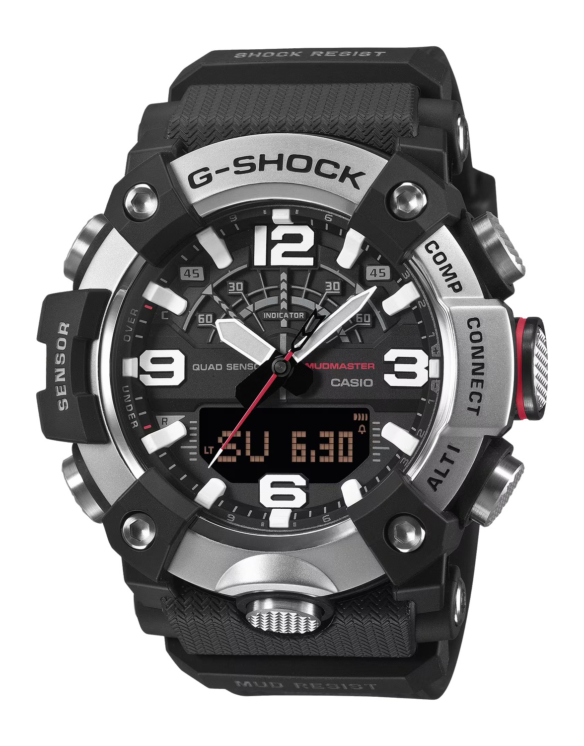 GSHOCK GG-B100XM-1ACR ANALOG-DIG MUDMASTER BK/SIL - GSHOCK