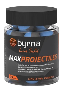 Byrna Max Projectiles 25 Count Tube .68 Caliber
