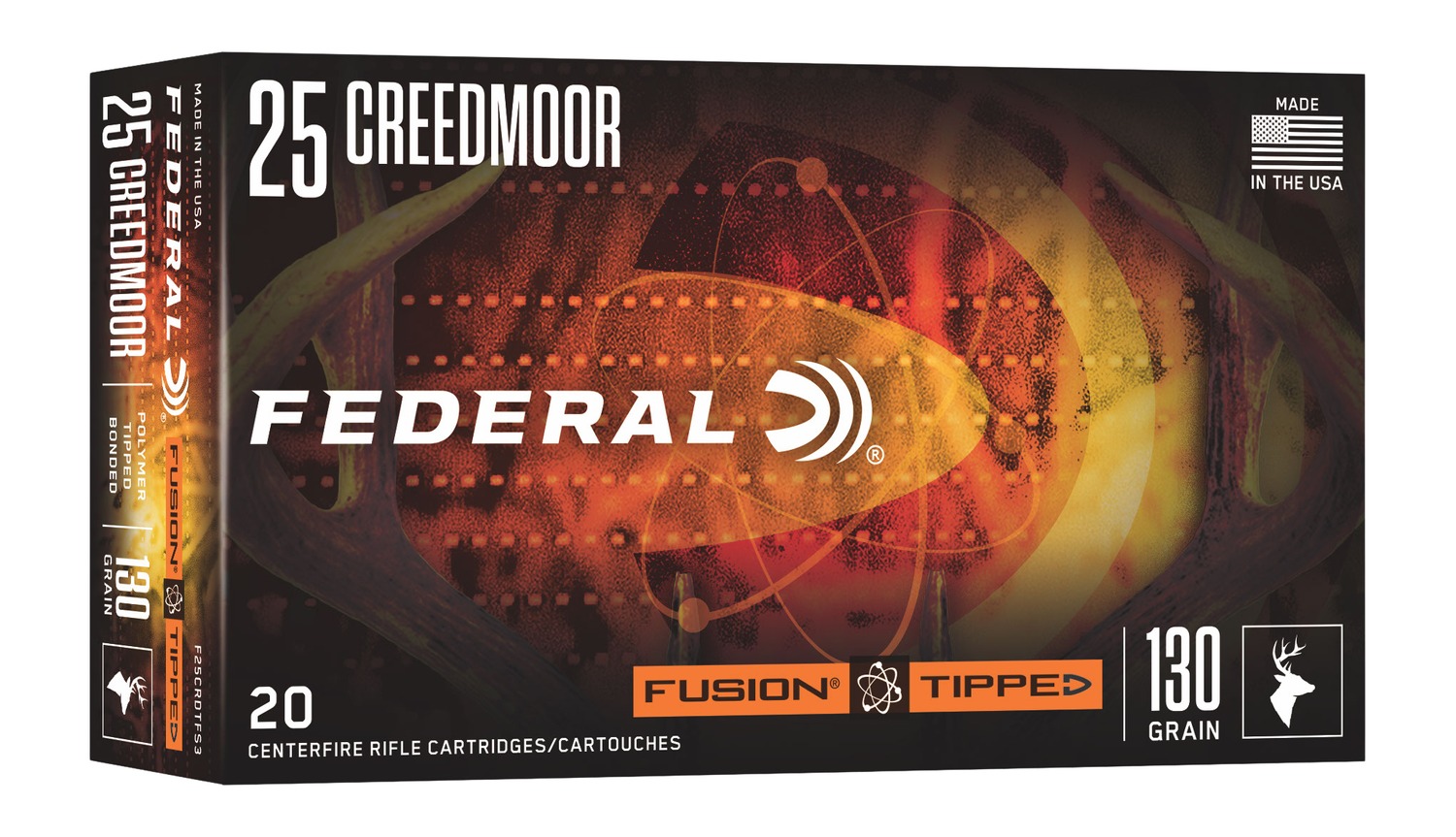 Federal Premium Fusion 25 Creedmoor 130 Grain Tipped Soft Point (20 Rounds)