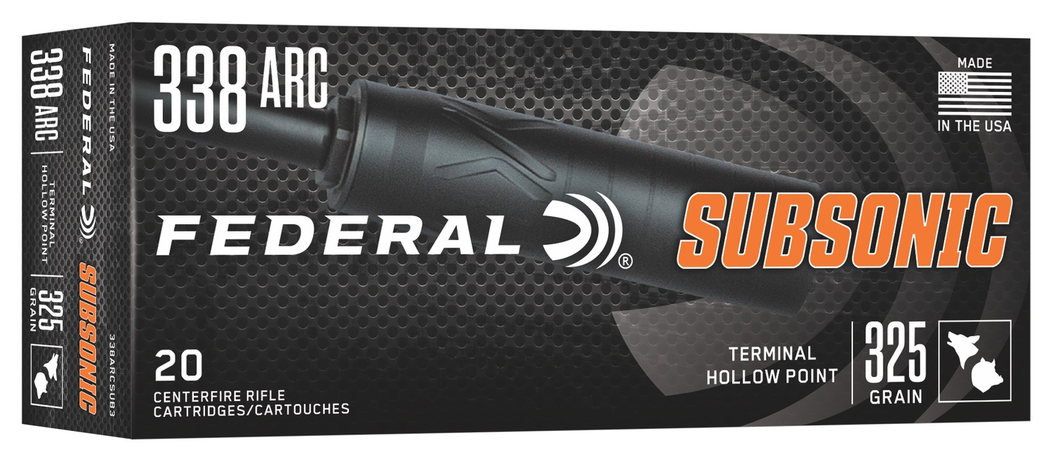Federal American Eagle 338ARC 325 Grain HP Subsonic 20 Round Box