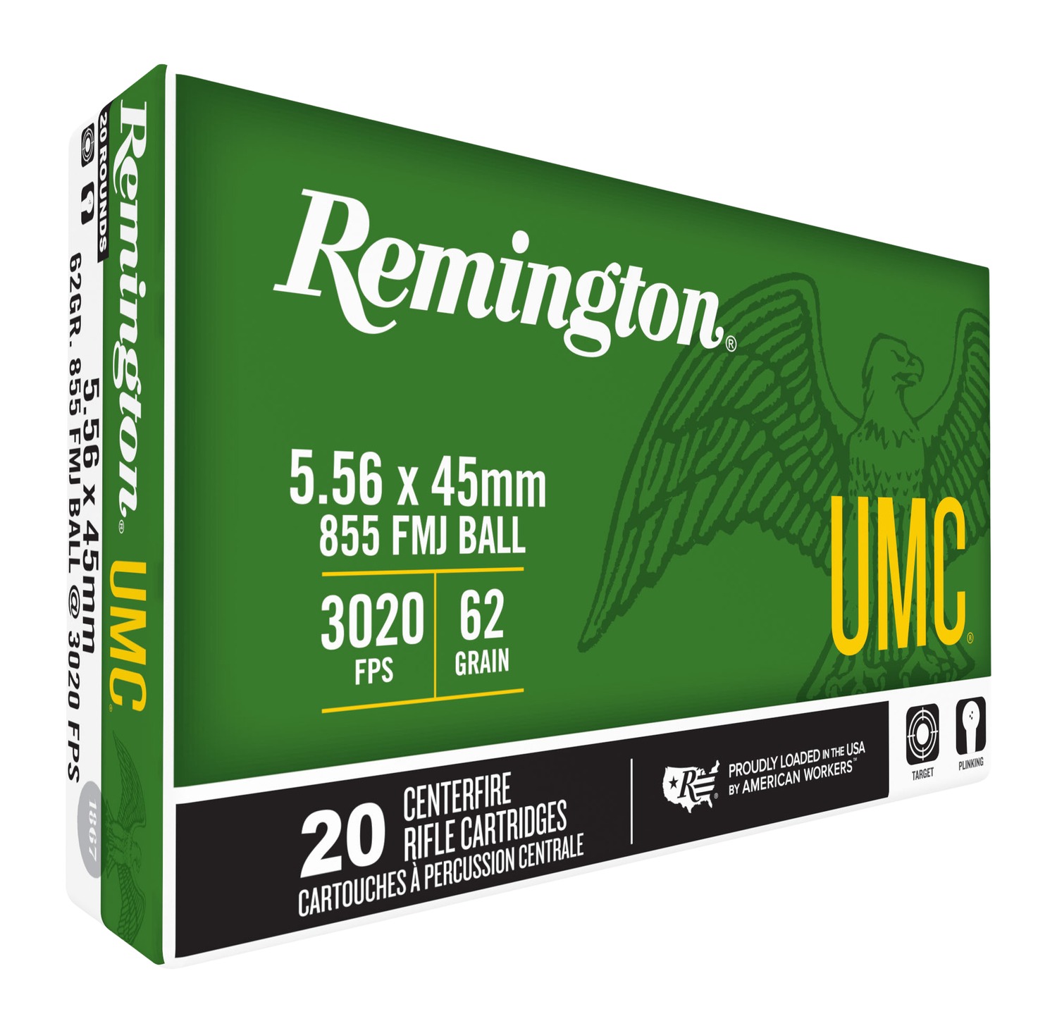 Remington 21556 L556N1 UMC 62 Grain Ammo
