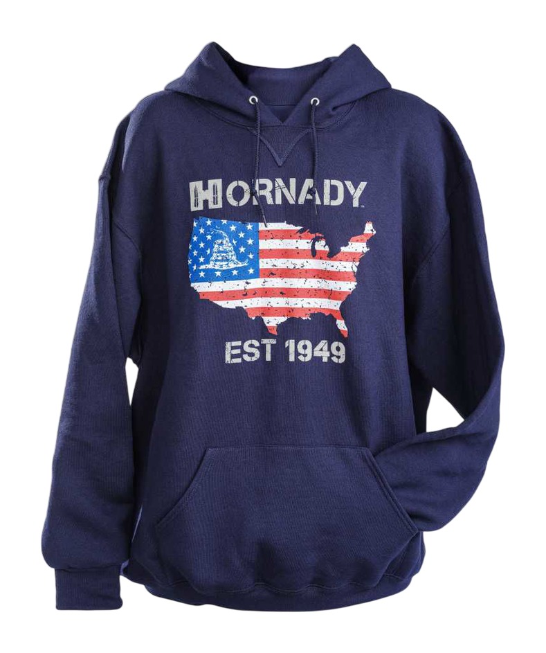 HORN 99613M USA Heritage Hoodie Navy MD - Hornady