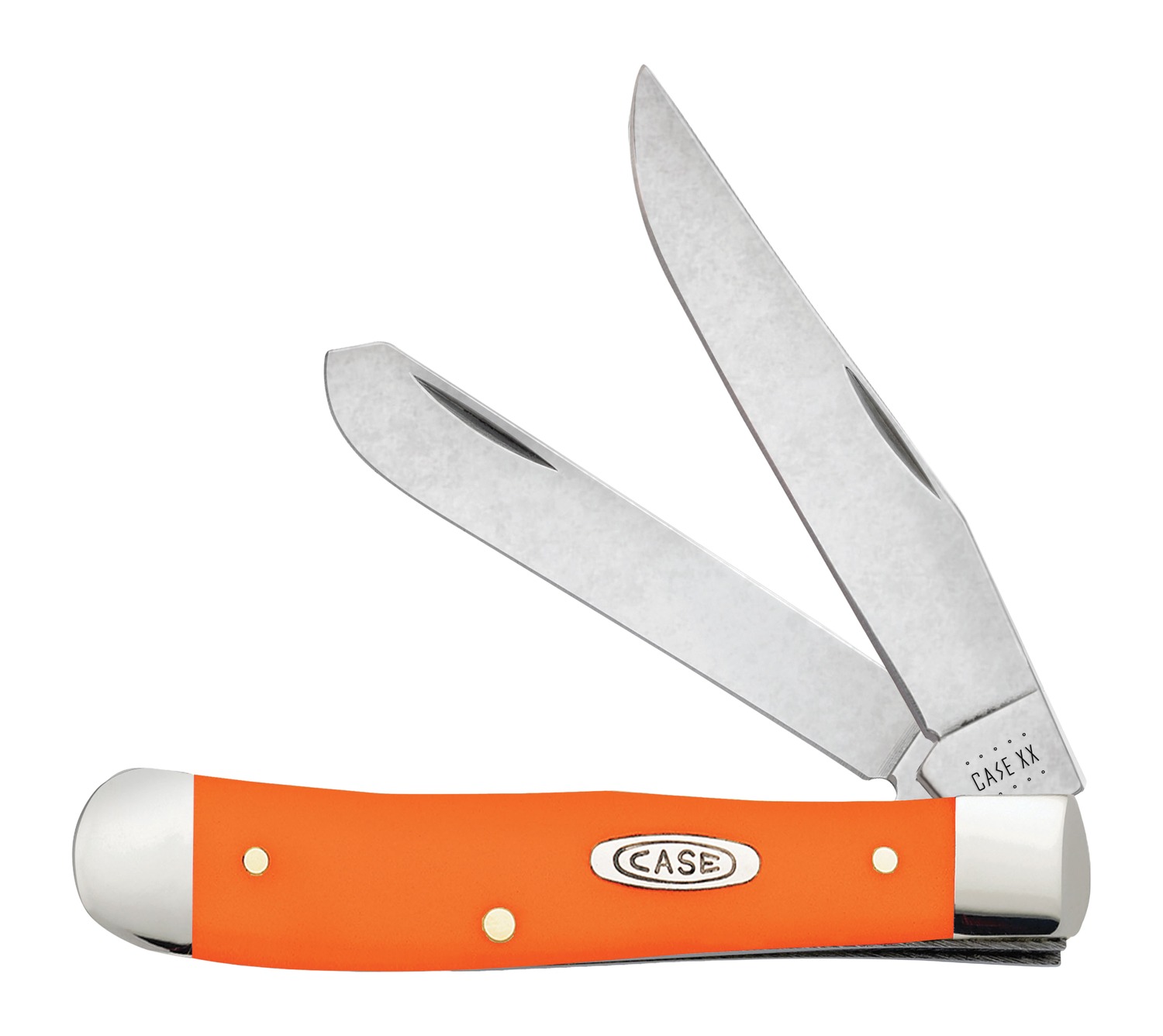 Case Trapper 2-Blade Orange Folding Knife