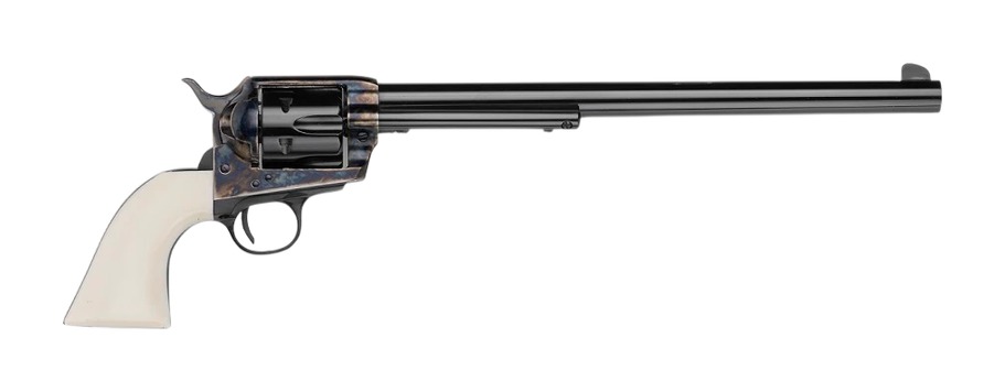 EMF Buntline SA 12" .45 Colt Case Hardened/Blue Revolver with Ultra Ivory Grips