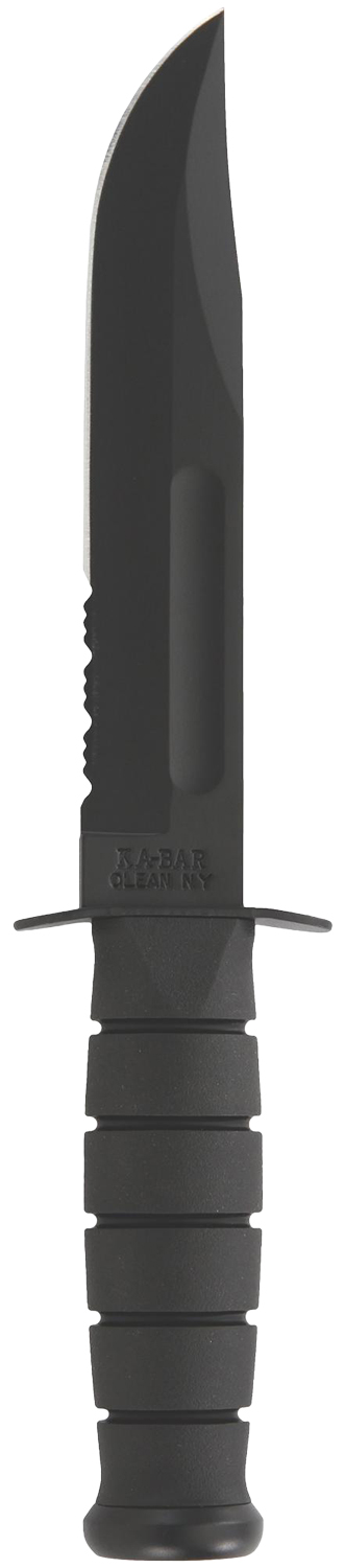 Ka-Bar 1212 Fighting/Utility 7” Fixed Clip Point Part Serrated Black...