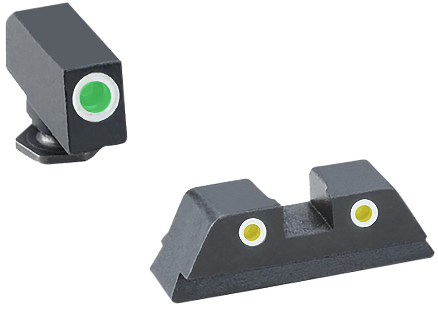 TruGlo Tritium Pro Green Sight Set for Glock 42/43 Steel Black