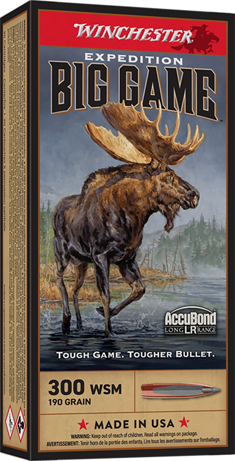 Winchester Ammo Expedition Big Game Long Range 300 WSM 190 gr Nosler AccuBond Long-Range 20 Per Box/10 Cs