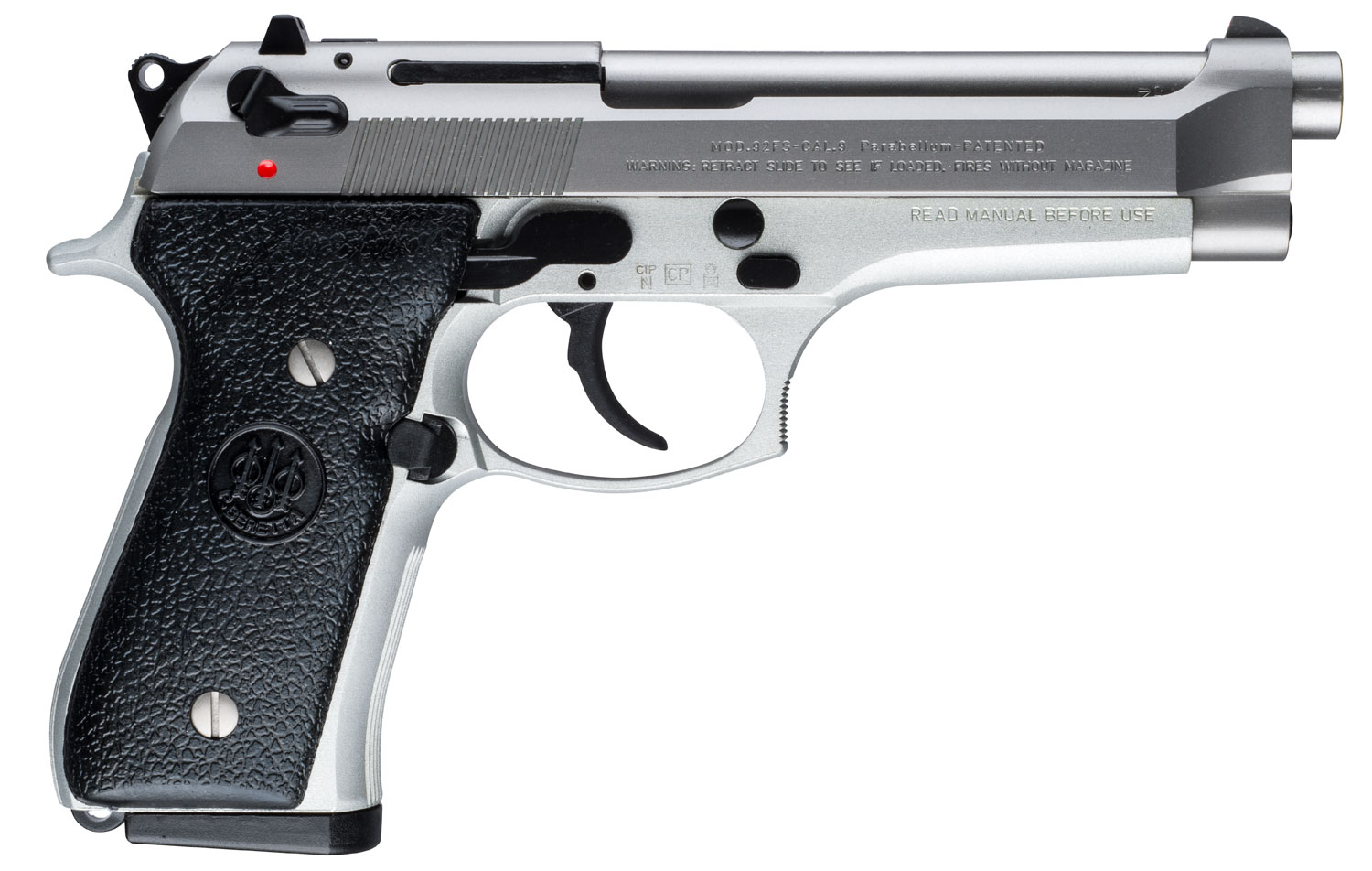 Beretta JS92F520M 92FS 9mm S/S Inox Pistol 15RD