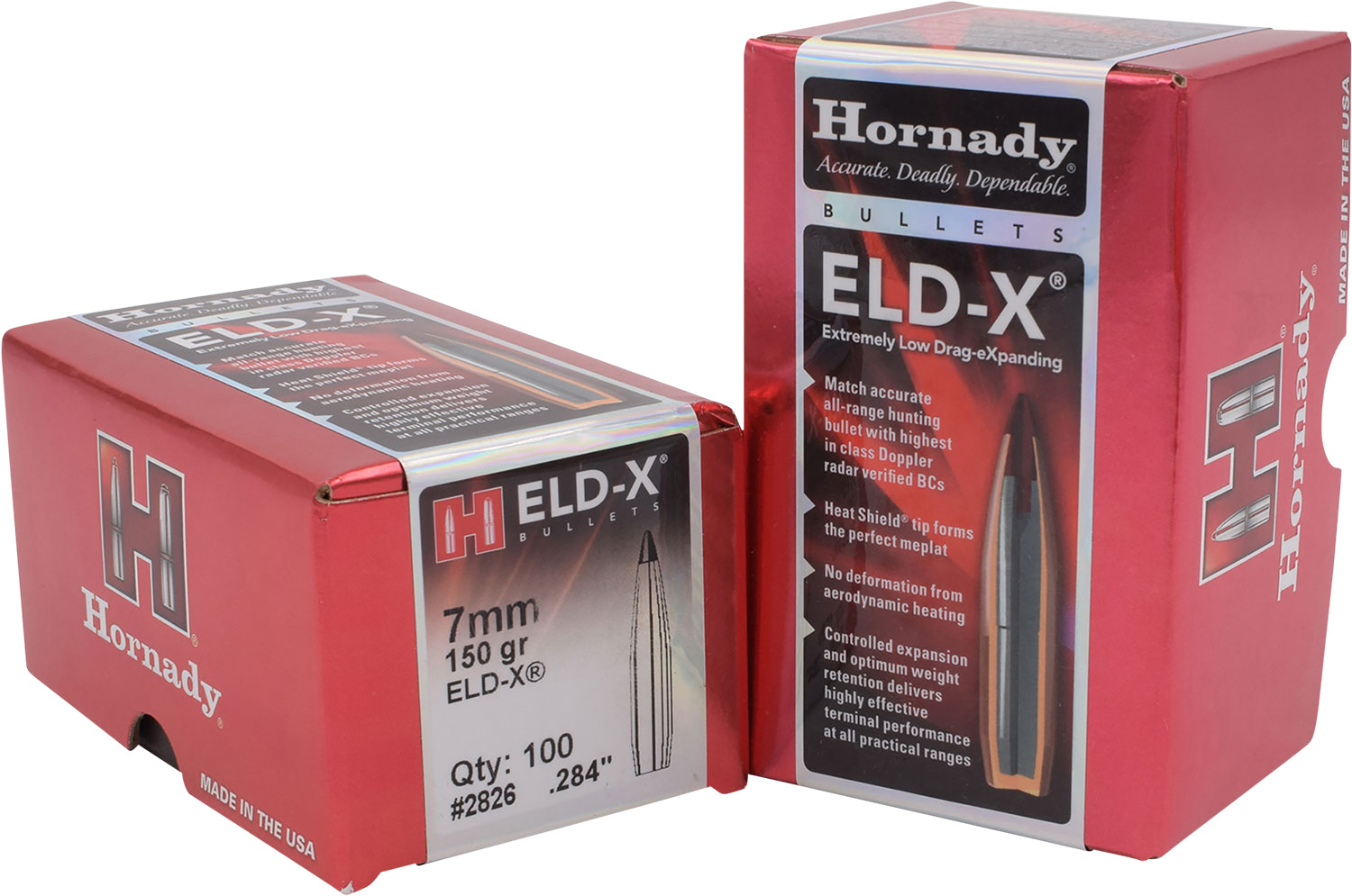 Hornady 2826 ELD-X Hunting 7mm .284 150 gr Extremely Low Drag-eXpanding