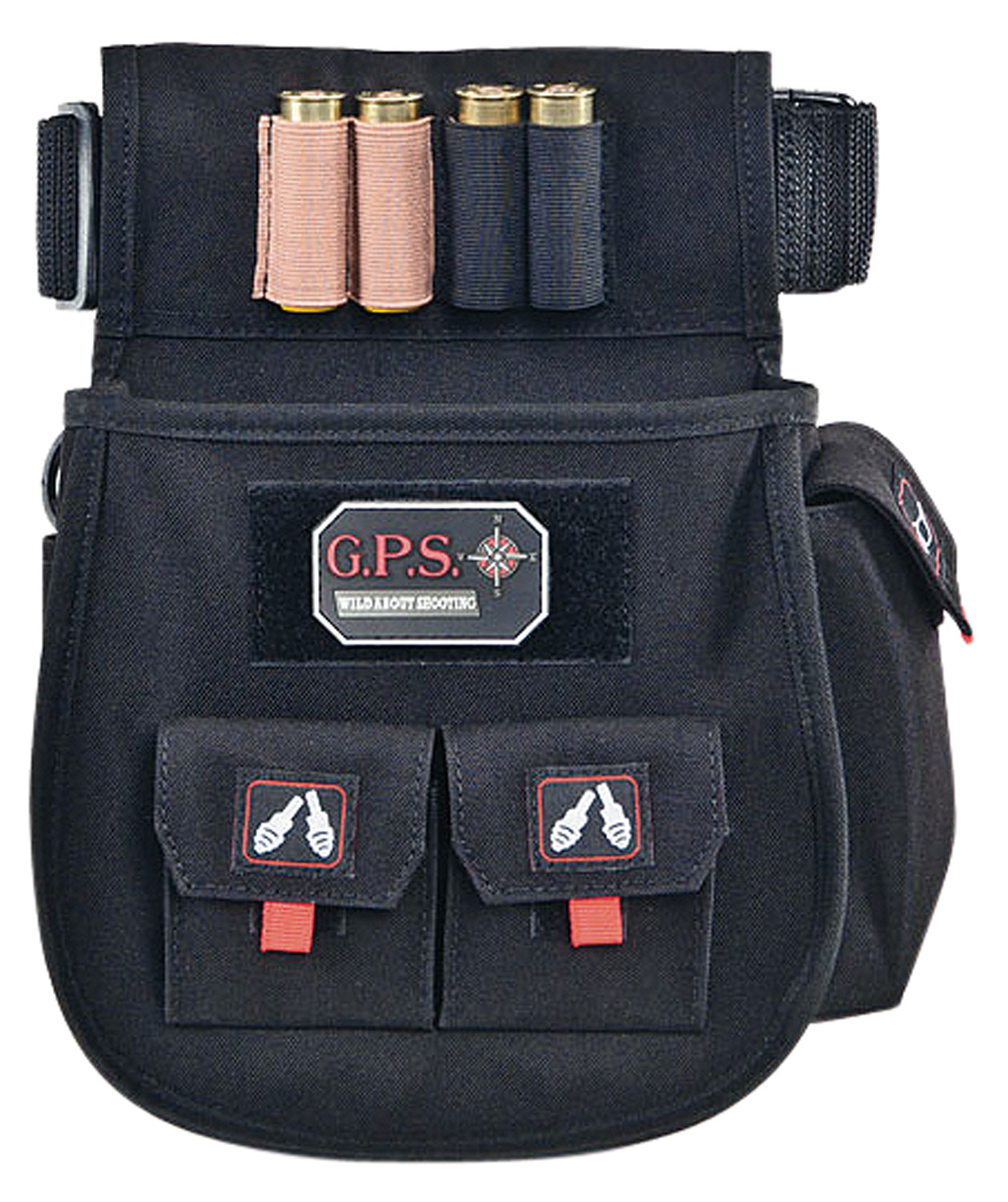 GPS Bags 1094CSP Deluxe Double Shotshell Pouch Black Polyester Waist...