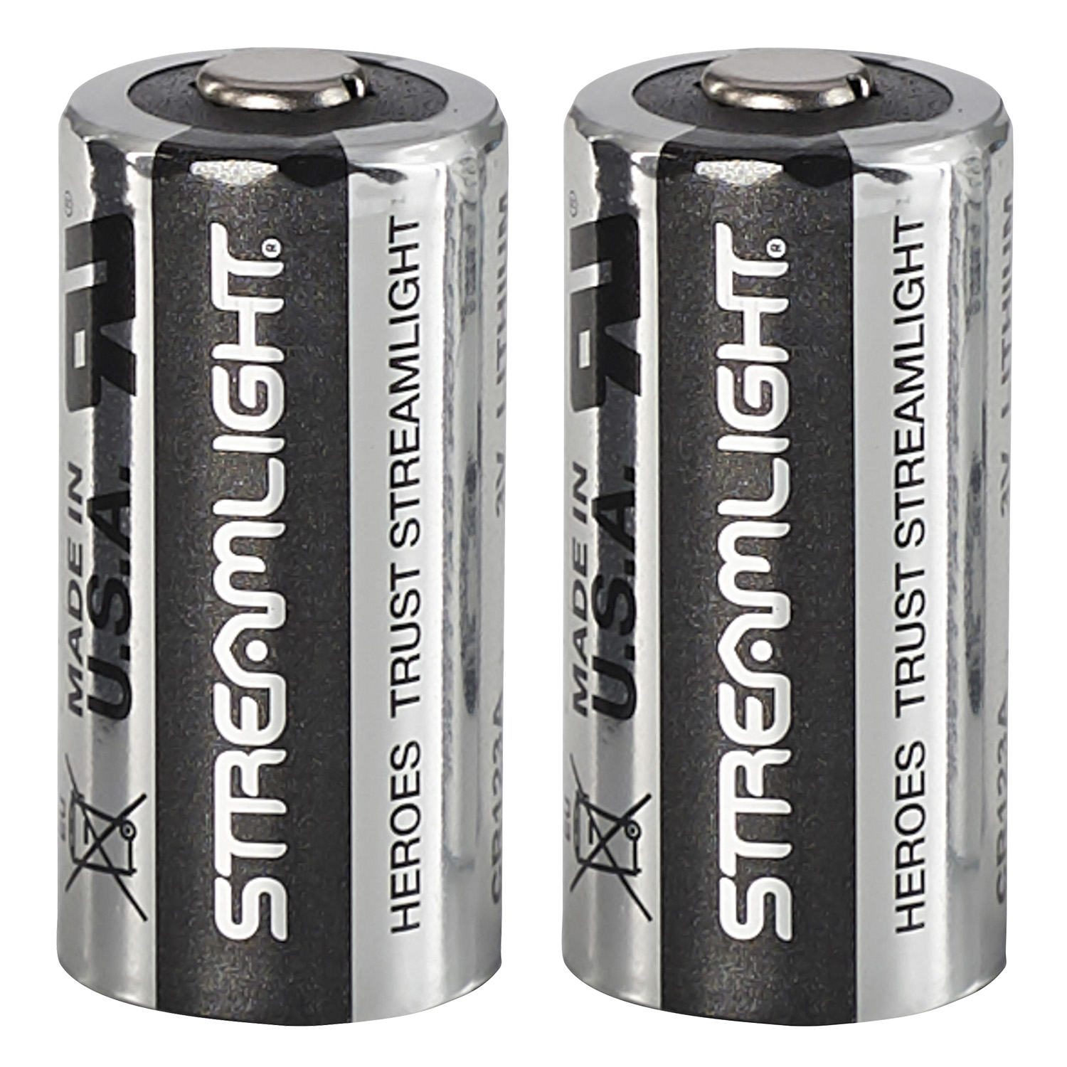 Streamlight 85175 CR123A Lithium Batteries  Silver/Black 3 Volts (2) Single Pack Streamlight 85175 CR123A Lithium Batteries  Silver/Black 3 Volts (2) Single Pack