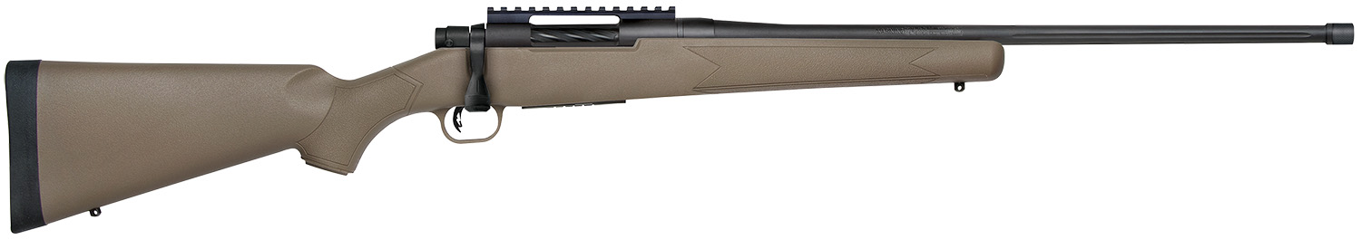 Mossberg 27874 Patriot Predator Full Size 308 Win 5+1, 22" Matte Blued Fluted/Steel Threaded Barrel, Matte Blued Steel Receiver, Flat Dark Earth Fixed Stock, Right Hand