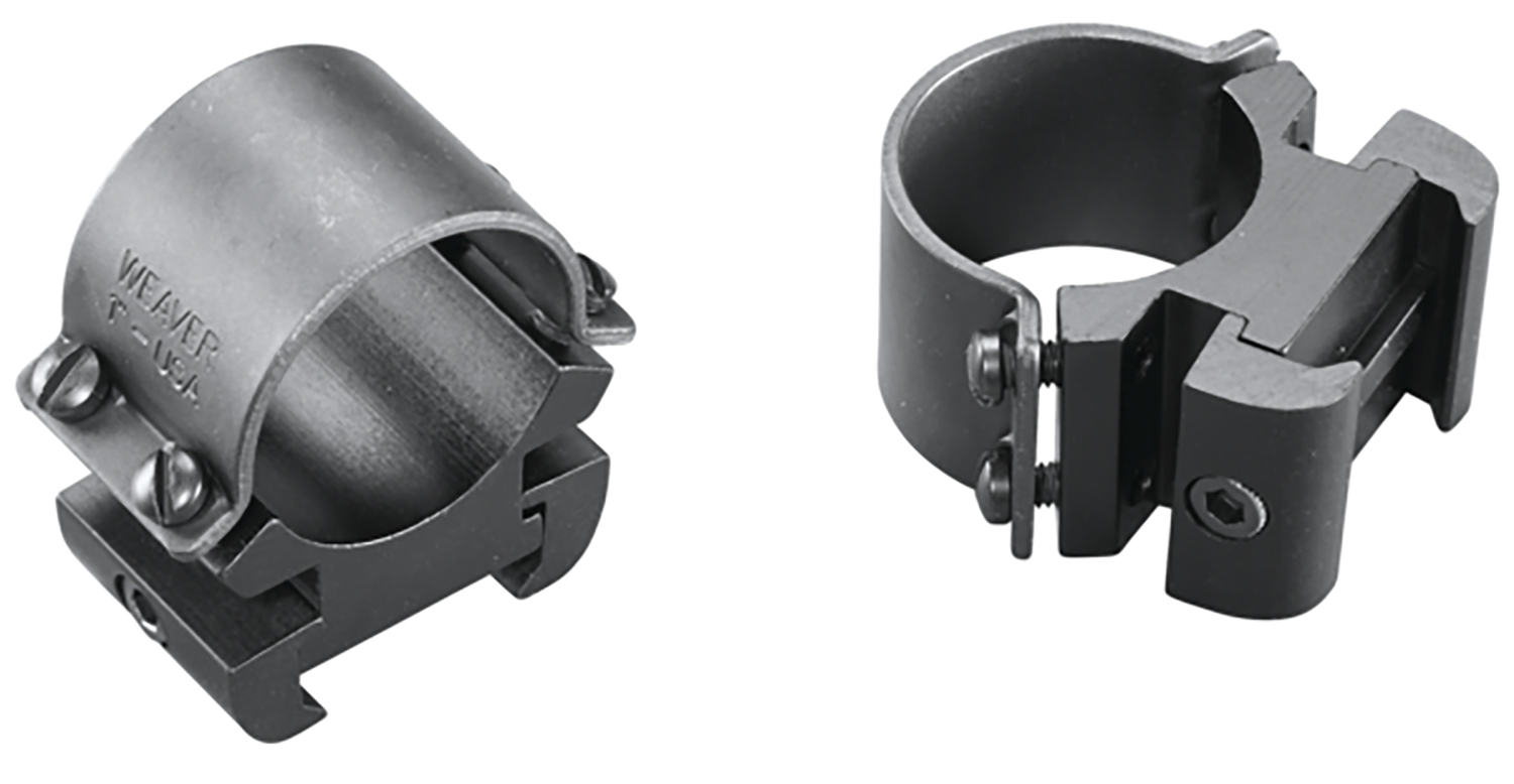 Weaver 49144 Windage Adjustable Rings 1 in Matte Black Aluminum High