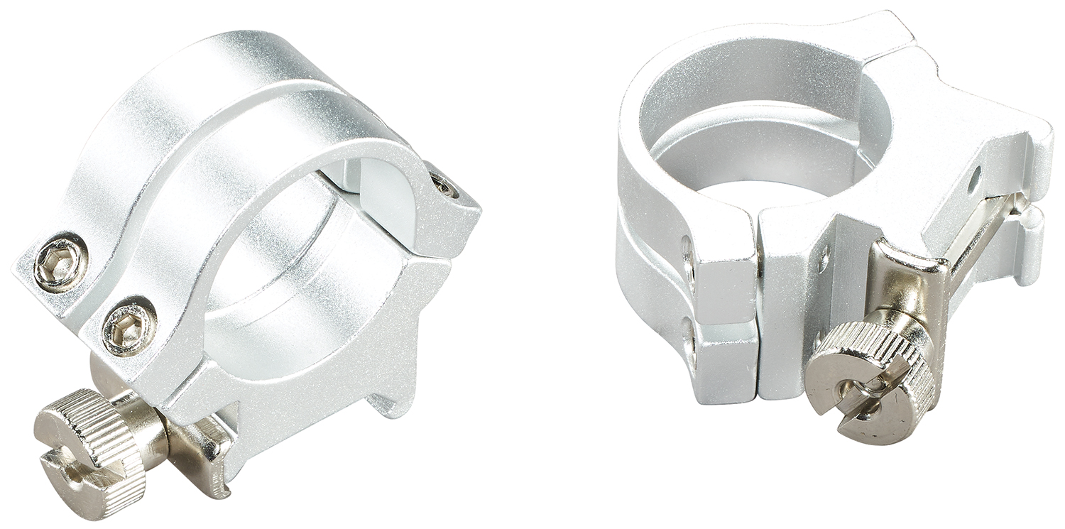 Weaver Mounts 49056 Quad Lock Detachable Rings  Silver 1 High