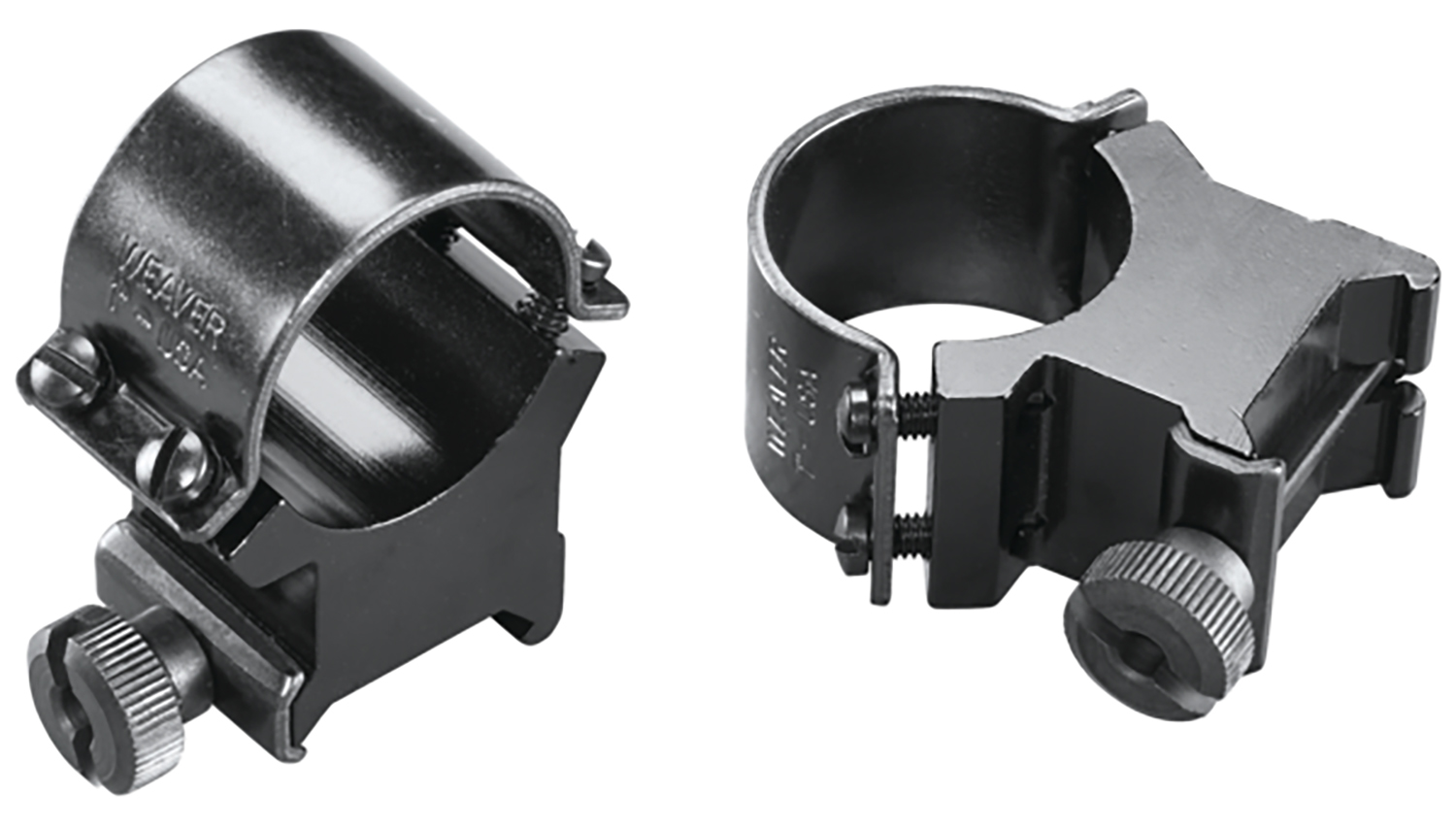 Weaver Simmons 1" Extra High Scope Rings with Gloss Black Finish Md: 49162