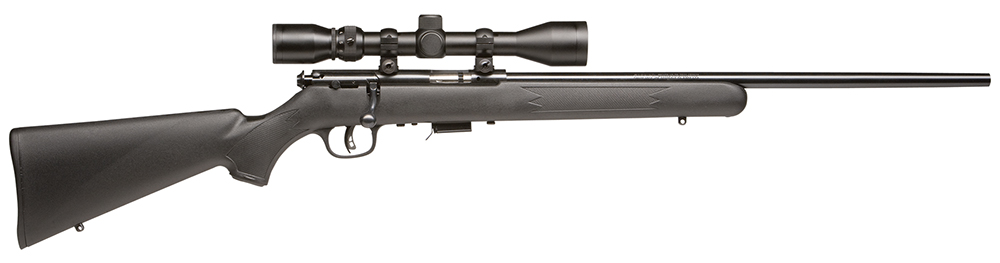 Savage Arms 96209 93R17 FXP w/Optic Full Size 17 HMR 5+1 21" Matte Black Button Rifled Barrel, Matte Black Drilled & Tapped Carbon Steel Receiver, Matte Black Fixed Synthetic Stock, 3-9x40mm Duplex Sc