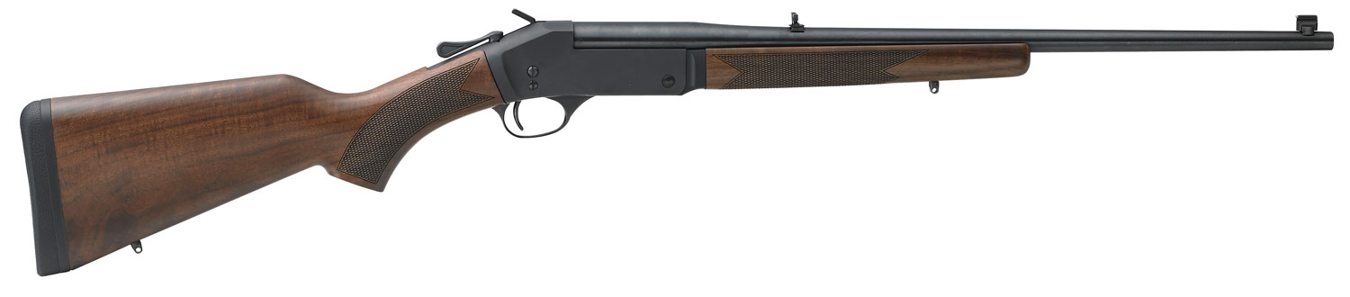 Henry H01544 Single Shot  44 Rem Mag Caliber with 1rd Capacity, 22 Barrel, Overall Blued Metal Finish & American Walnut Stock, Right Hand (Full Size)