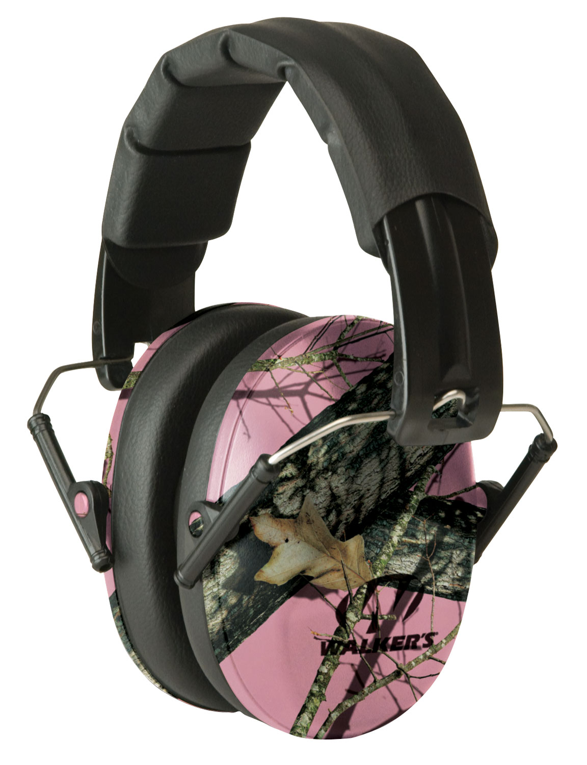 Walker's GWPFPM1PKMO Pro Low Profile Passive Muff 22 dB Mossy Oak Pink - Walker's - MOSSY OAK/PINK
