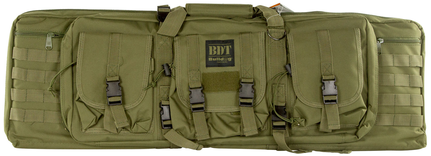 Bulldog BDT40-37G 37" Tactical Rifle Case Green with MOLLE & Pockets