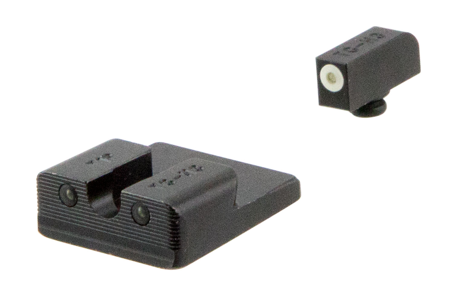 TruGlo TG231T2W Tritium Pro Black | Green White Outline Front Sight Rear