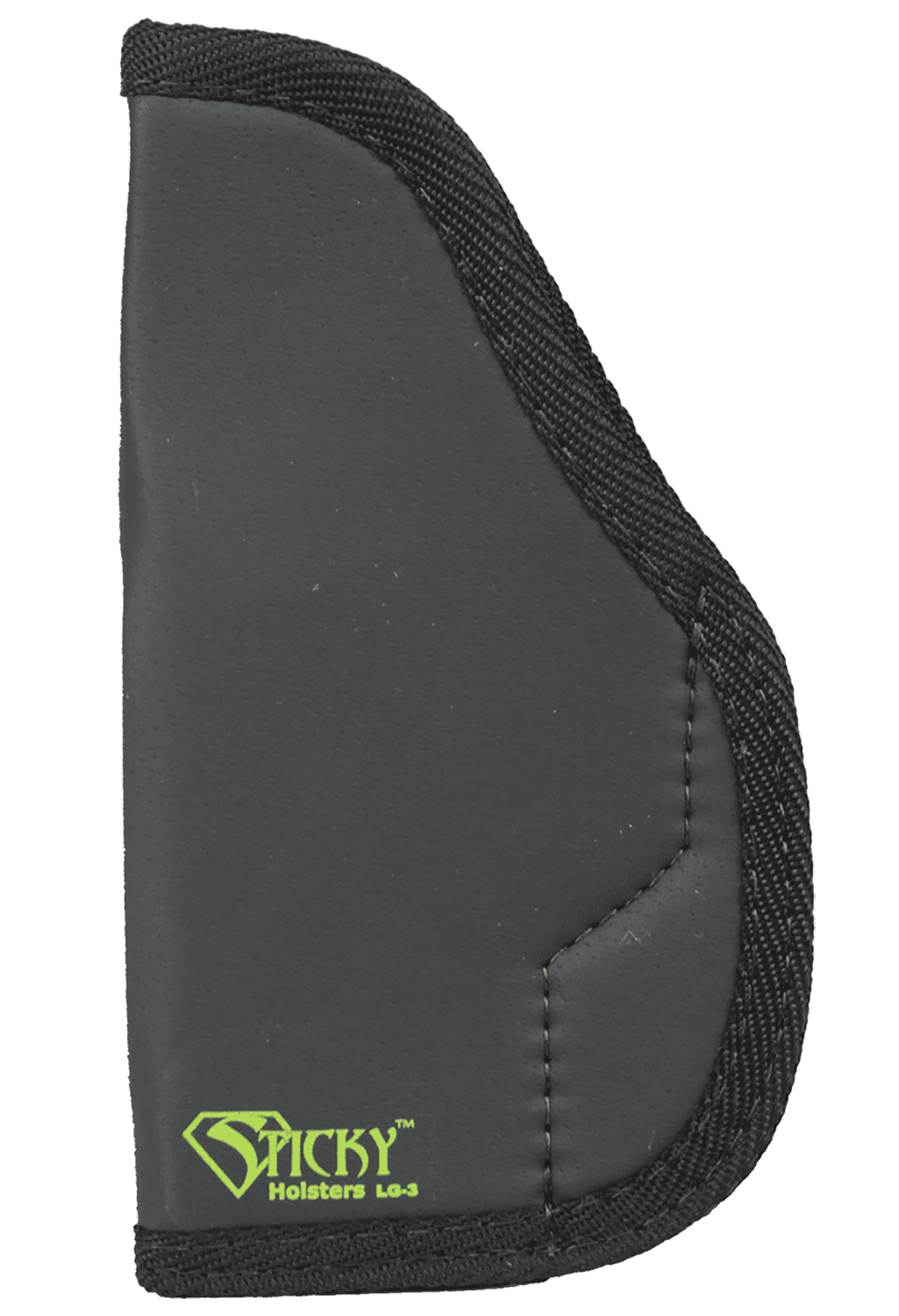 Sticky Holsters LG3 LG-3  Black/Green Latex Free Rubber Fits Glocks up to 4.75 Ambidextrous