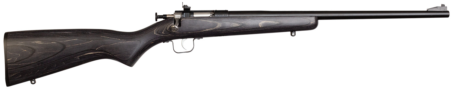 Crickett KSA2244 Youth  22 LR 1rd 16.12 Blued Barrel & Receiver, Fixed Front/Adjustable Rear Peep Sight, Black Laminate Stock w/11.5 LOP, Rebounding Firing Pin Safety