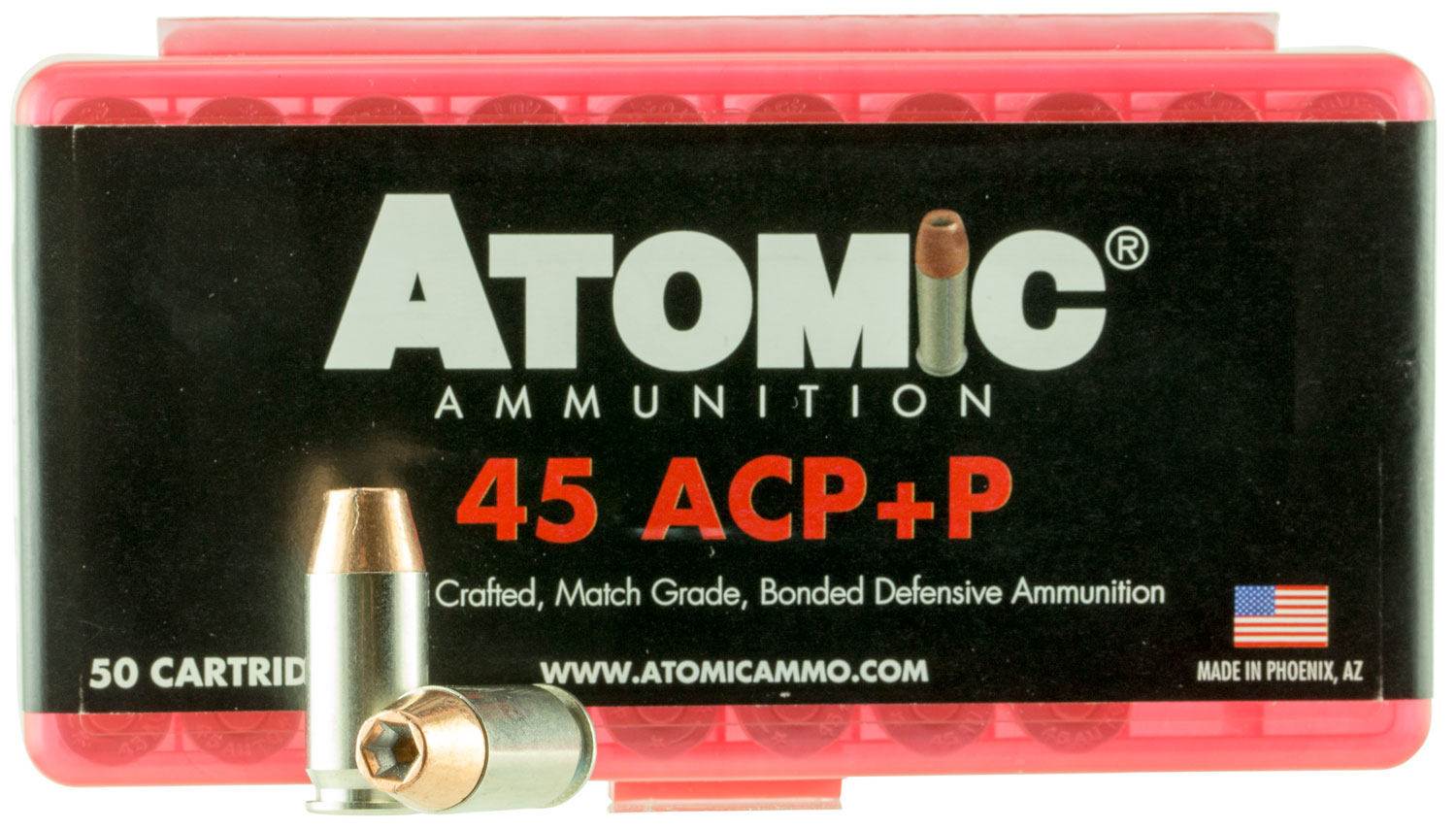 Atomic Ammunition 00412 Pistol Precision Craft 45Acp +P 185Gr Bonded Match